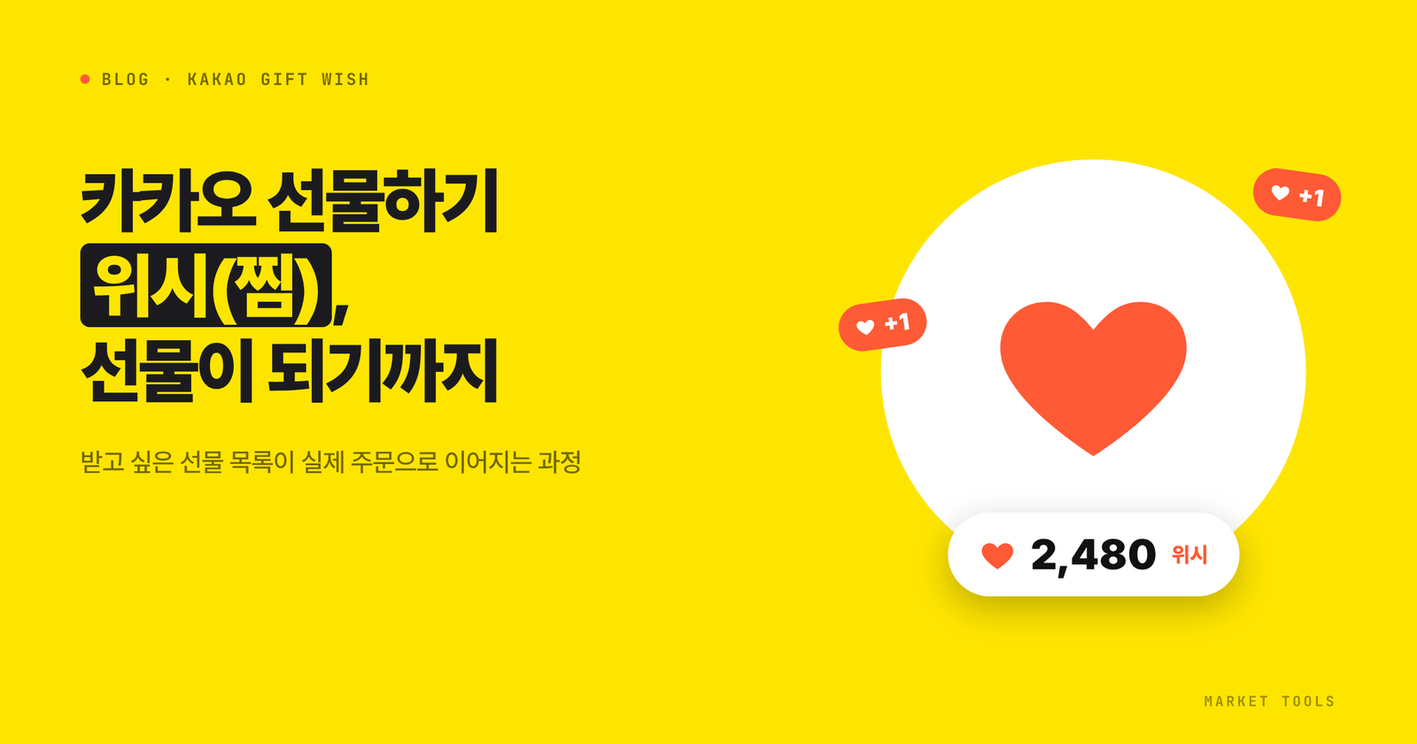 카카오 선물하기 위시(찜)가 실제 선물로 이어지는 과정을 정리한 글의 대표 이미지